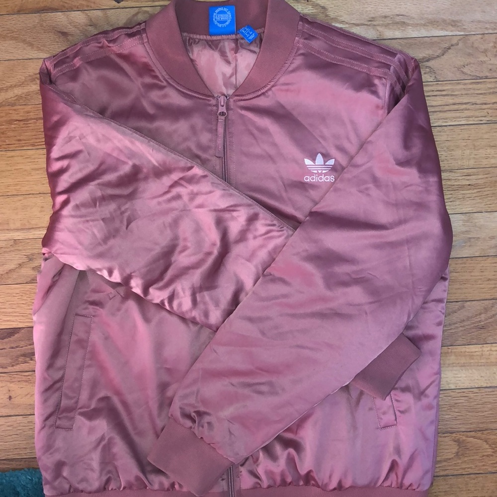 Pink Adidas bomber jacket size L